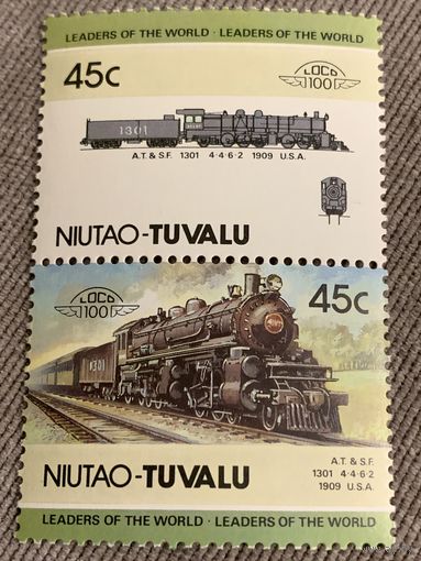 Тувалу. Локомотив AT 1909. Марка из серии