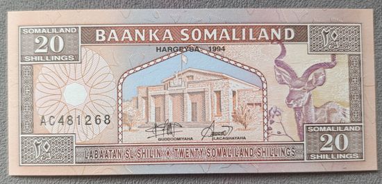 20 шиллингов 1994 года - Сомалиленд - UNC