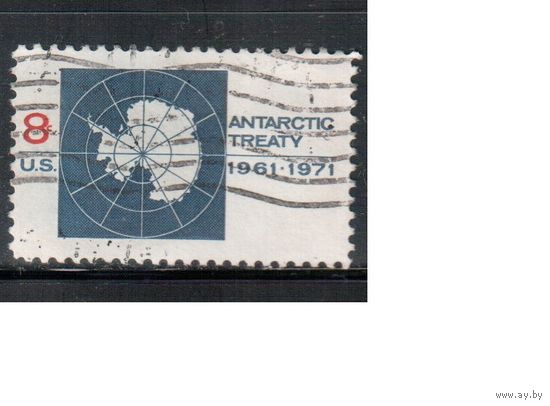 США-1971, (Мих.1041) , гаш. , Антарктика(одиночка)