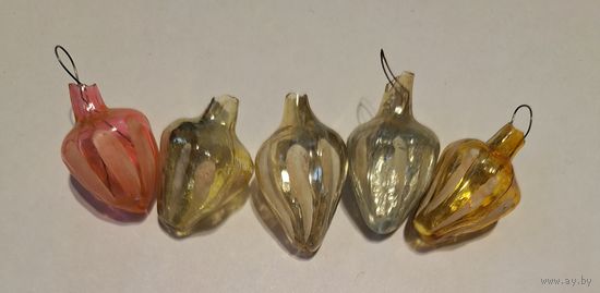 Елочные мини игрушки Фонарики из теребовлянского набора Малютка