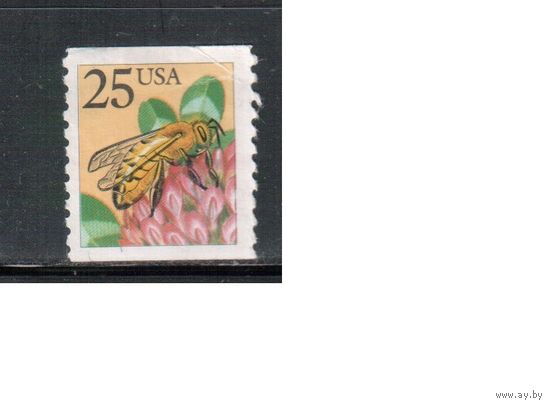 США-1988, (Мих.2003),  * (без клея), Стандарт, Фауна, Пчелы (одиночка)