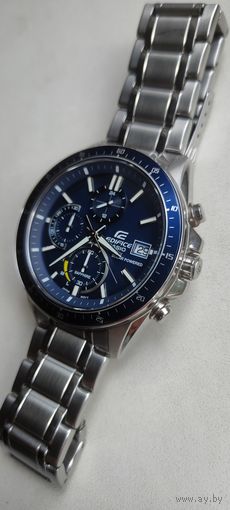 CASIO EDIFICE Оригинал. Сапфир-52х46,1мм.Солнечная батарея. Зарядка от любого источника света.