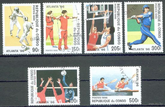 Спорт Конго 1996 год серия из 6 марок