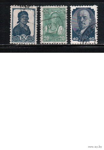 СССР-1936, (Заг.441-443),  гаш.  , Стандарт (полная серия)(2)