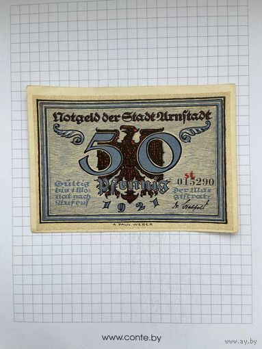 Нотгельд 50 пфеннигов Германия Урунштадт-0501