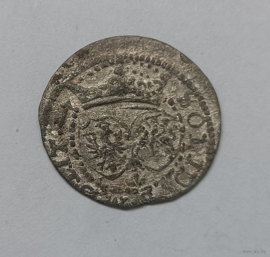 Солiд и Ваза! 1617 Сигизмунд III, Вильно. ОЧЕНЬ редкий - широкая корона на аверсе
