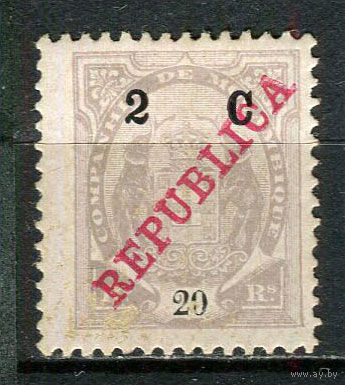 Португальские колонии - Мозамбик (Comp de Mocambique) - 1916 - Надпечатка нового номинала 2C на 20R - [Mi.96] - 1 марка. MH.  (Лот 20HX)-TG3P35