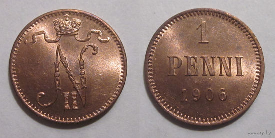 1 пенни 1906 UNC