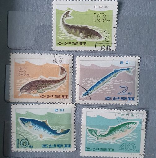 КНДР рыбы 5шт