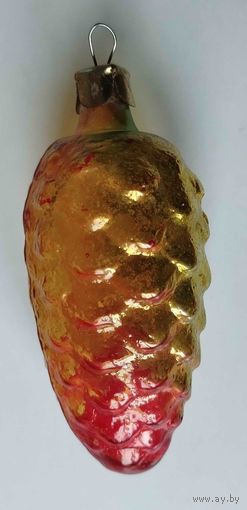 Елочная игрушка СССР. Шишка радужная