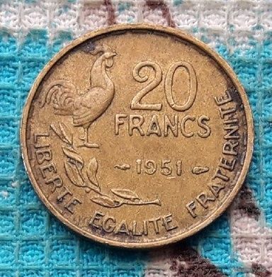 Франция 20 франков 1951 года