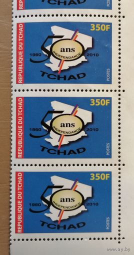 Марка Чад 2010 г., 50 лет независимости
