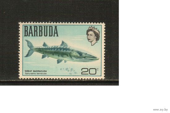 Барбуда-1970(Мих.,62) , **  , Морская  Фауна, Рыбы,  (одиночка)