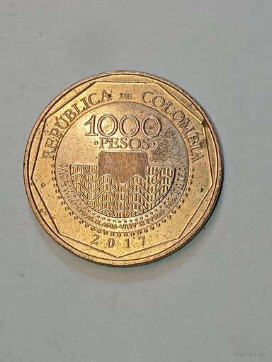 Колумбия 1000 песо 2017 года .