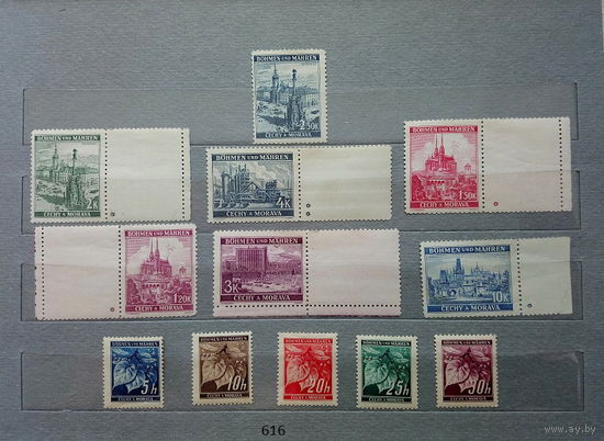 Марки. Богемия и Моравия. Рейх. 1941 год