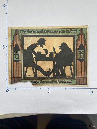 Нодгельд 75 пфеннигов Глахау. Веймарская республика - 0202