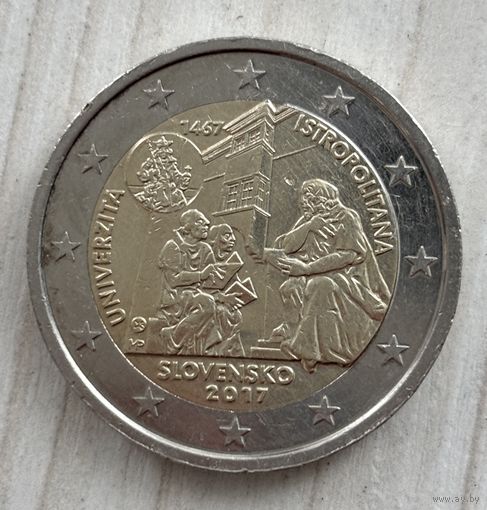 2 евро Словакия 2017, 500-летие Истрополитанского университета