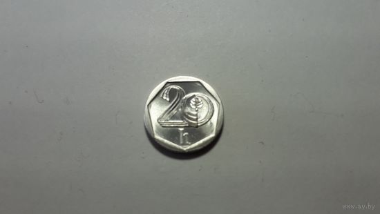 20 геллеров 1999 г. Чешская Республика. Внимательно читайте объявление.