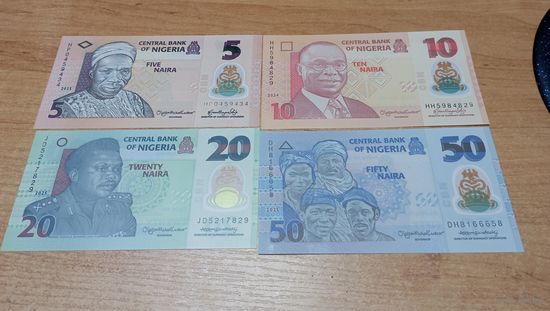 5,10,20,50 найра 2024-25 года Нигерии 2 номера банкнот могут отличаться!
