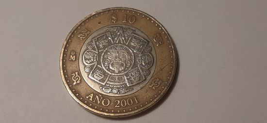 10 песо Мексика 2001 год