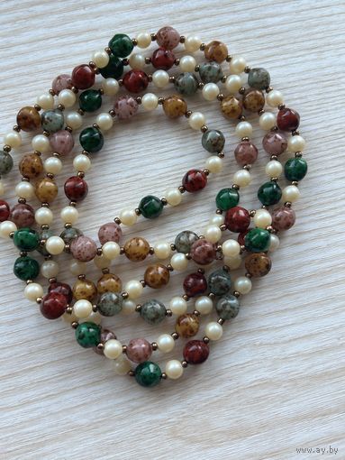 Бусы СССР,имитация камня и жемчуга