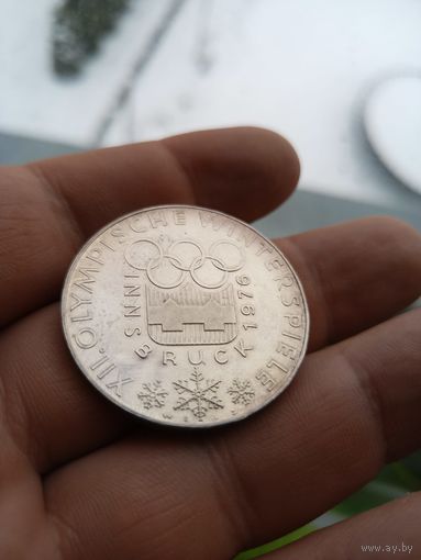 100 шиллингов Австрия 1976 "XII зимние Олимпийские Игры, Инсбрук 1976