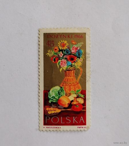 Марка Польша  1966 год. Праздник урожая.