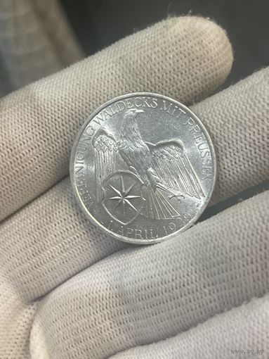 Редкие 3 марки 1929 Вальдек в ярком UNC ! под грейд! Видео! много лотов Веймара