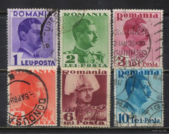 Румыния Кор 1935 Карл II Стандарт #491,492,494,496,498,502