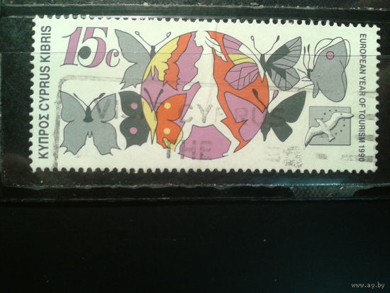 Кипр, 1990. Европейский год туризма, бабочки