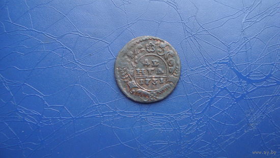 Денга 1731 перечекан                                      (1725)