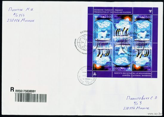 Беларусь 2011 год Конверт первого дня Сохранение полюсов и ледников