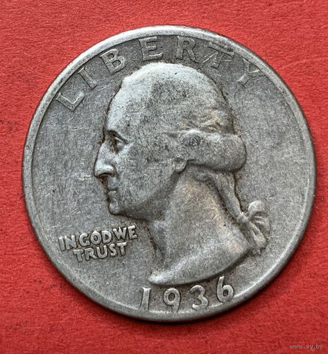 США, 25 центов 1936г., Серебро