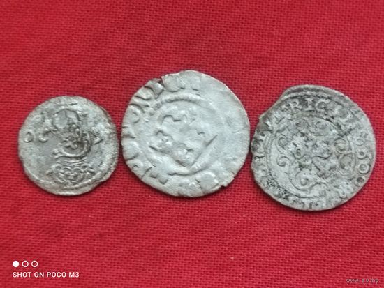 Три старые монетки(серебрушки),одним лотом, без Минимальной цены