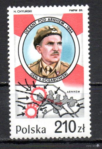 Борьба за Клостер в Монте- Кассино Польша  1989 год серия из 1 марки