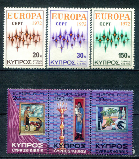 Кипр - 1972-1975гг. - 2 полные серии - 6 марок - MH. #4-B6-120-KS-3