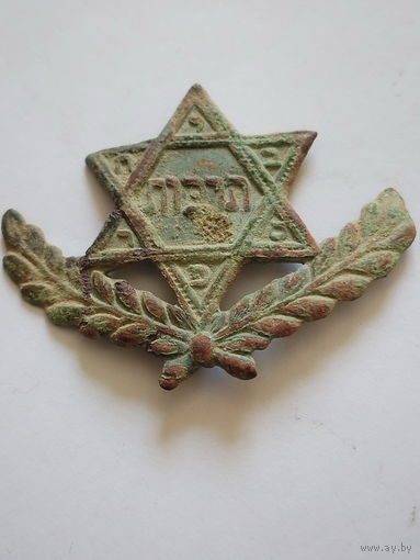 Кокарда на иврите гимназии Тарбут (культура) в том числе на территории межвоенной Польши