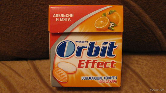 Коробка от леденцов Orbit "Апельсин и мята".