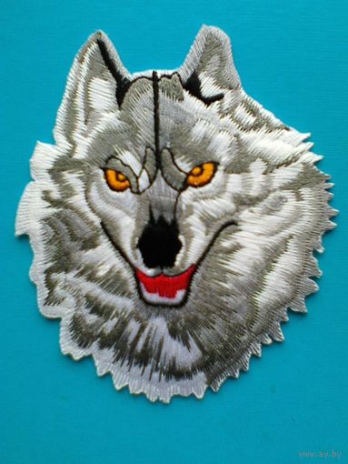 "Голова Волка" - Нашивка - Размеры: 9/10 см.