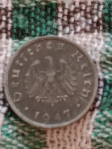 ГДР 10 пфеннигов 1947 F оккупационная зона