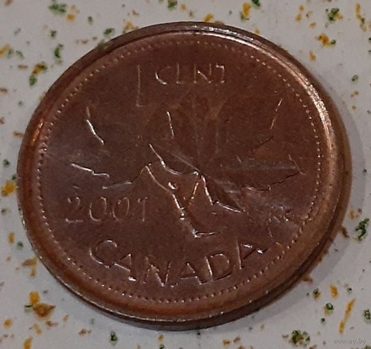 Канада 1 цент, 2001 Без отметки монетного двора (4-0-4)