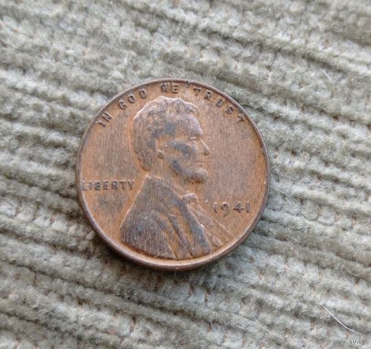 Werty71 США 1 цент 1941 пшеничный