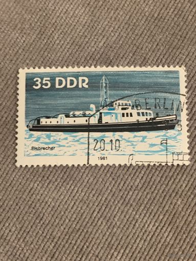 ГДР 1981. Ледокол. Eisbrecher. Марка из серии