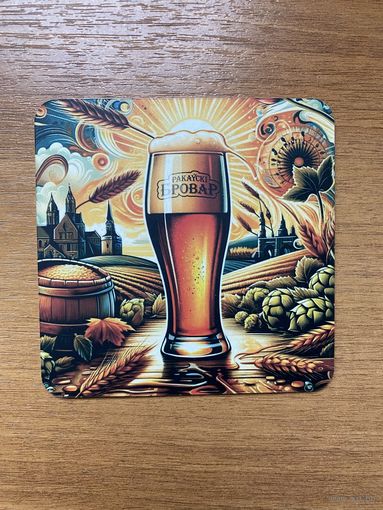 Подставка под пиво ресторана-пивоварни "Ракаўскi Бровар" /Минск/ No 22