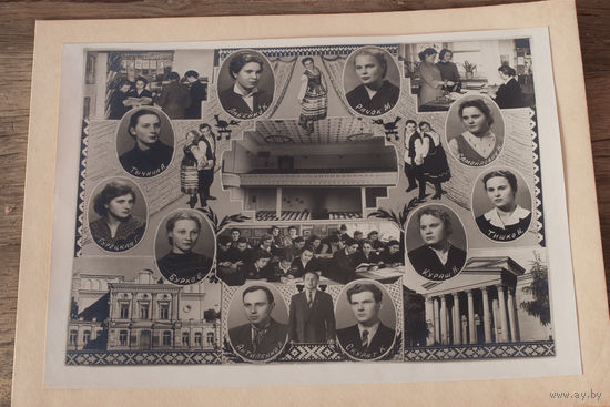 Выпускники Пединститута в Минске, 1959 год, фото - 18х24см