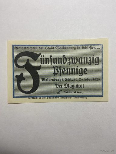 25 пфенингов (нотгельды) г. Германия.-1012