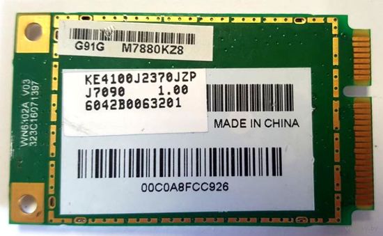 Карта модуль Wi-Fi miniPCIe LiteOn G91G WN6302A V03