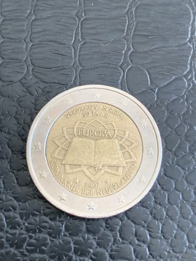 Нидерланды 2 евро 2007 римский договор