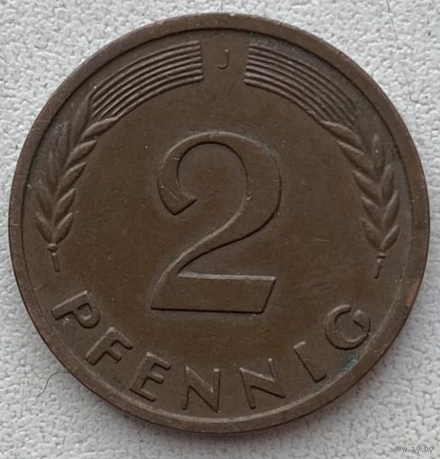 Германия 2 пфеннига 1959 г. J