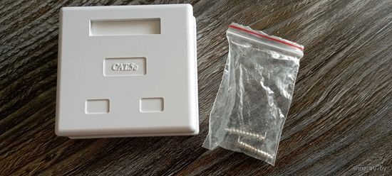 Розетка компьютерная Cablexpert RJ45 (2 порта)